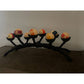 Spooky Reaching Black Log Centerpiece Candelabra