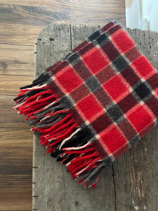 Vintage Traditional Plaid Baron Wool Throw Blanket