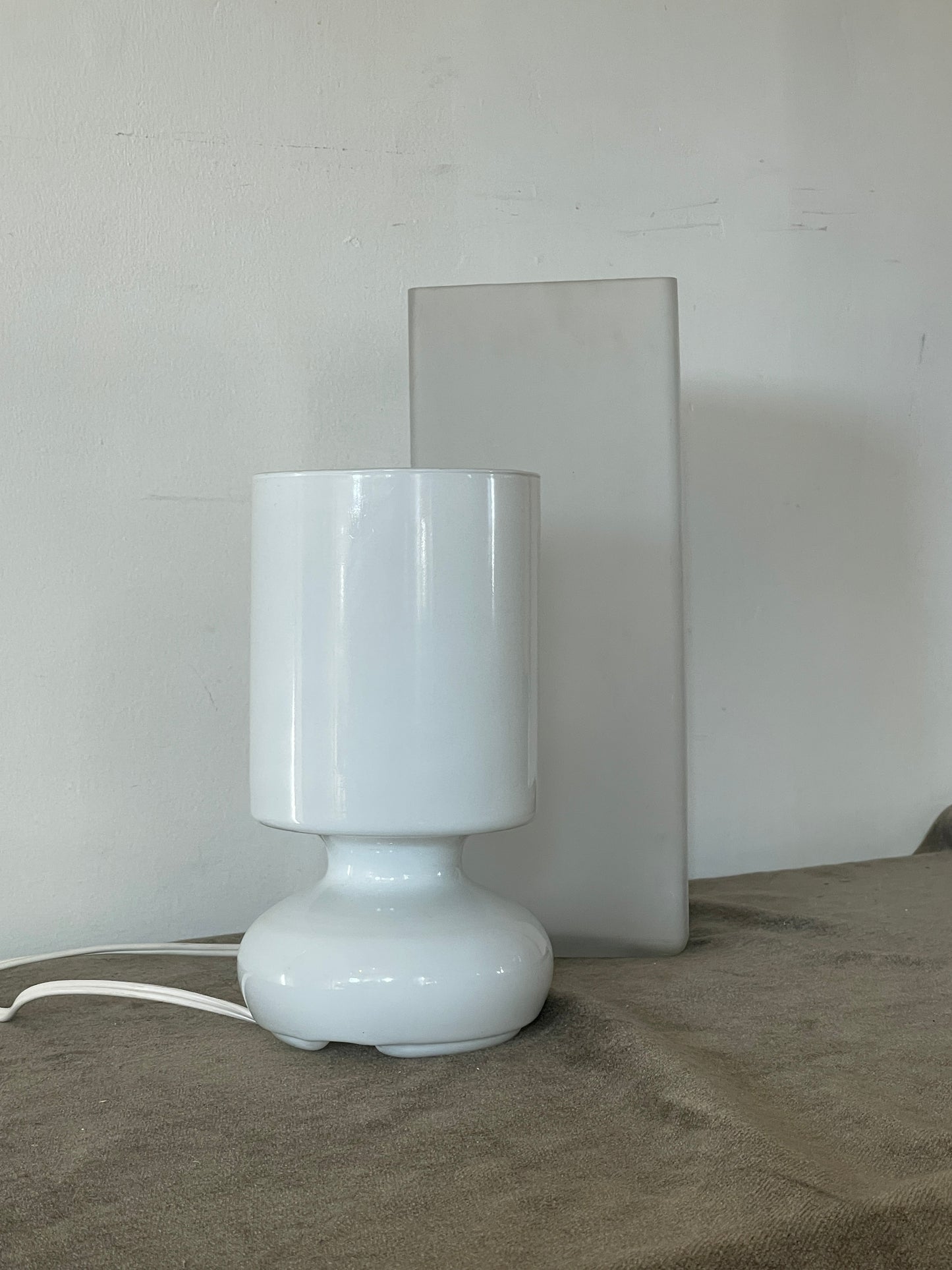 Vintage White Glass  Lykta Ikea Lamp