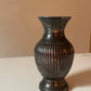 Patina’d Silver Plated Fluted Sprig Vase