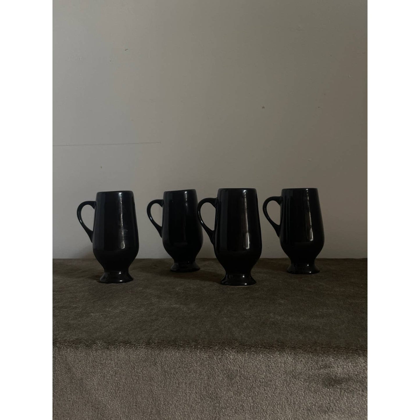 Black Opaque Irish Coffee Mugs