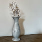 Grey and White Marble Tapered Bud Vase