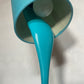 Y2K Lumisource Teal Pouring Paint Bucket Spill Table Lamp