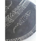 Kenyan Black Soapstone Plate with Handcarved Geometric and Lizard Designs