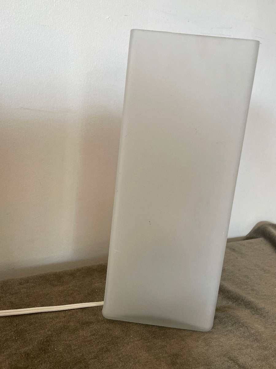 Vintage Tall Ikea Frosted White Pillar Light