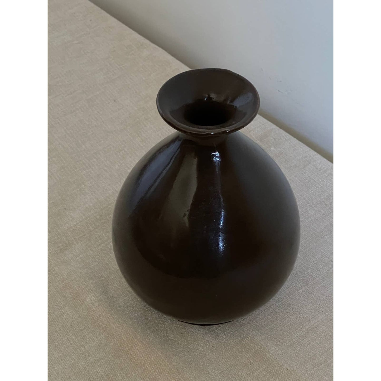 Brown 1930's Stoneware Spirit Bottle made in Wing Lee Wai, Hong Kong