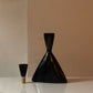 Vintage Black Italian Ceretto Triangular Decanter Bottle