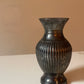 Patina’d Silver Plated Fluted Sprig Vase