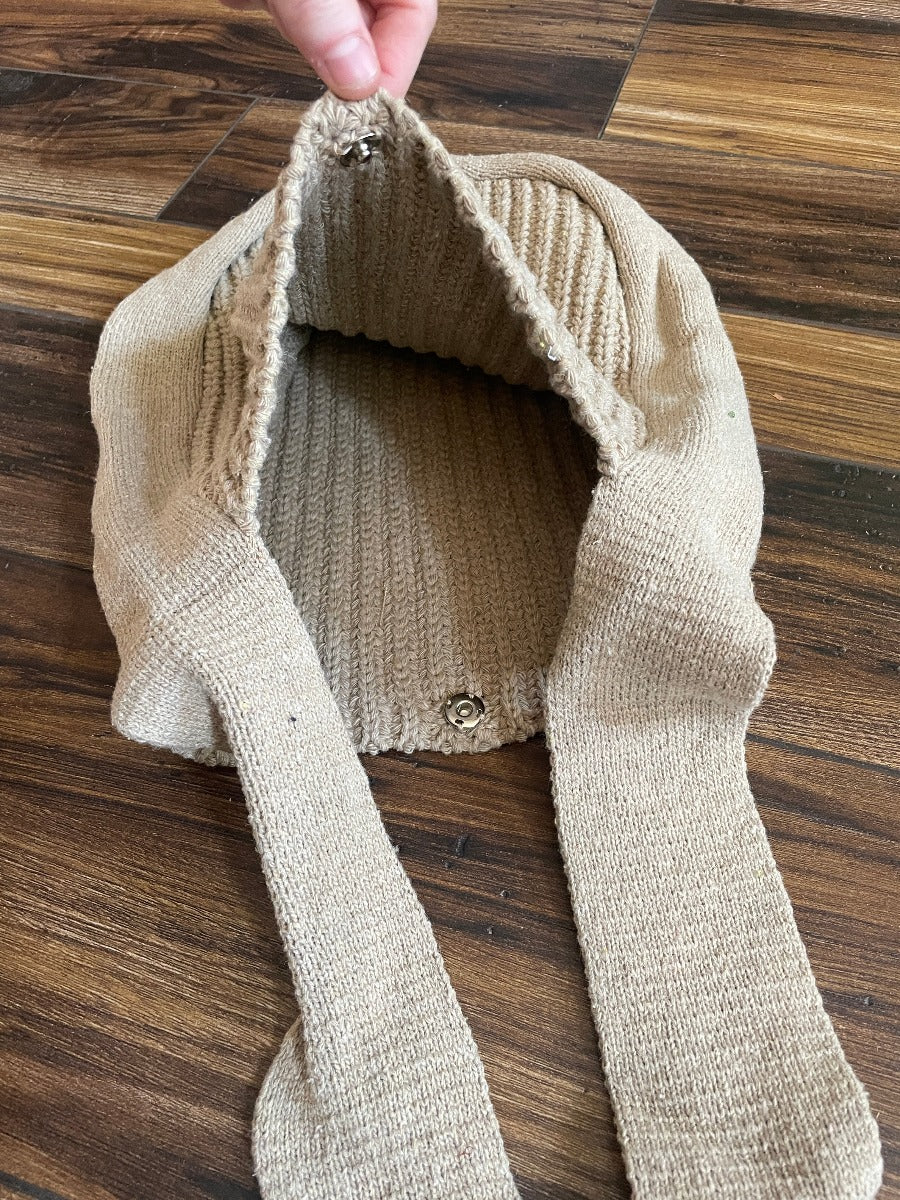 Brown selling Upholstery Knitting Shoulder Bag