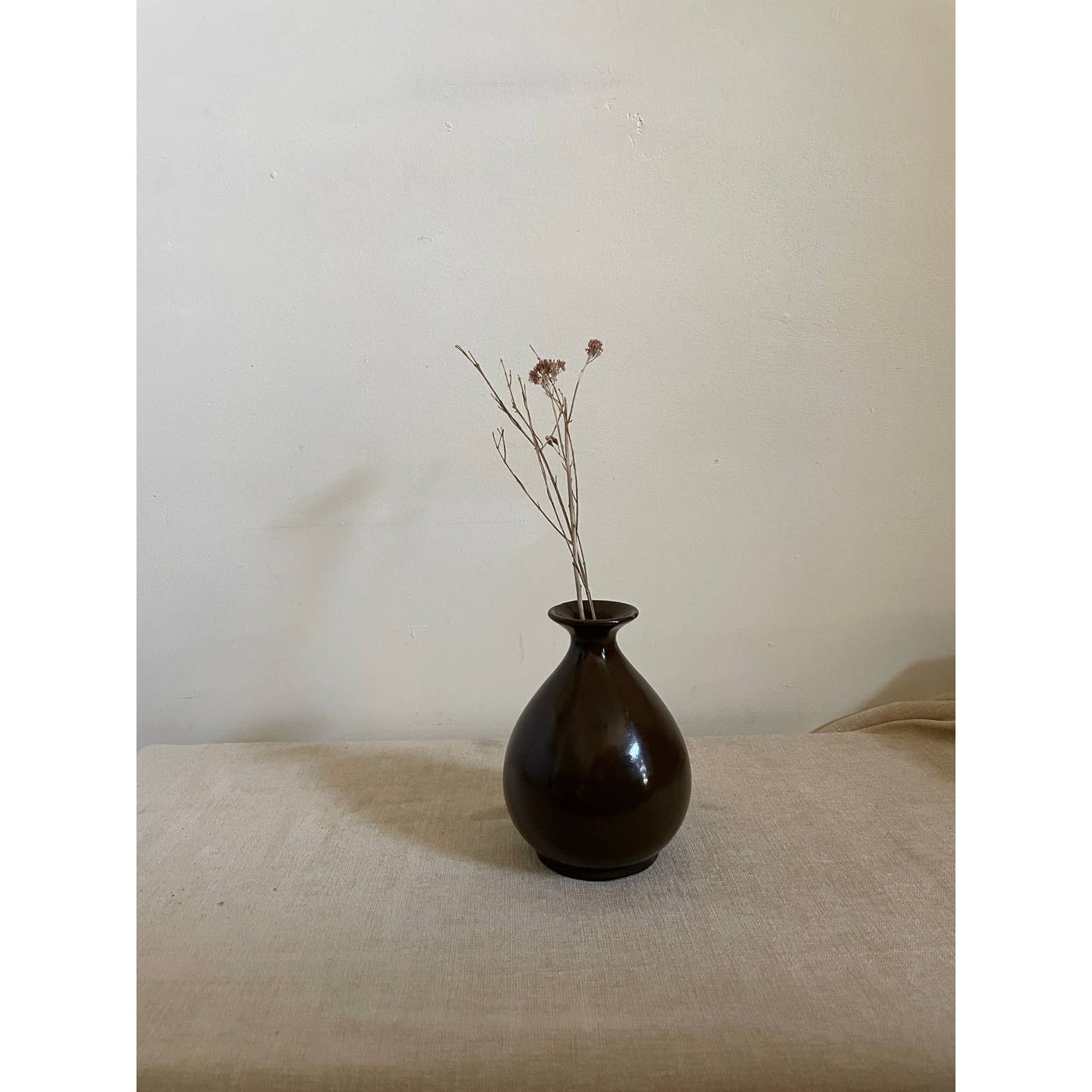 Brown 1930's Stoneware Spirit Bottle made in Wing Lee Wai, Hong Kong