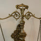 Vintage Ornate Gold Wall Mounted Functional Libra Scale of Justice