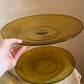 Amber Glassblown Plates (Pair)