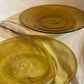 Amber Glassblown Plates (Pair)