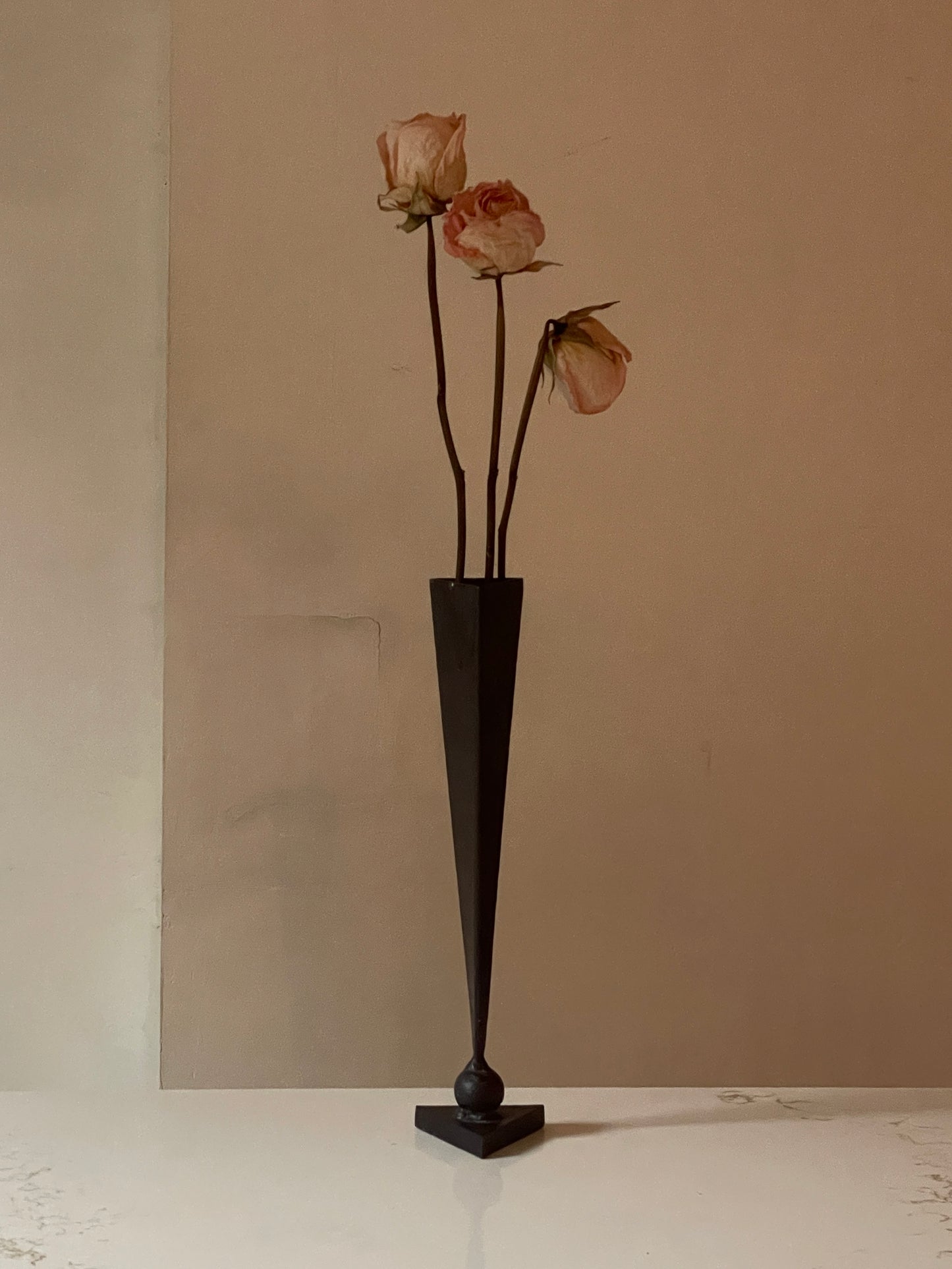 Geometric Welded Iron Sprig Vase