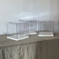 Trio of IKEA SYNAS 9” LED Lighted Acrylic Display Cases