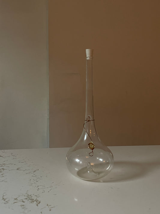 Italian Glass Jacopo Poli “Grappa” Bottle Decanter with Metal work design