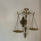 Vintage Ornate Gold Wall Mounted Functional Libra Scale of Justice