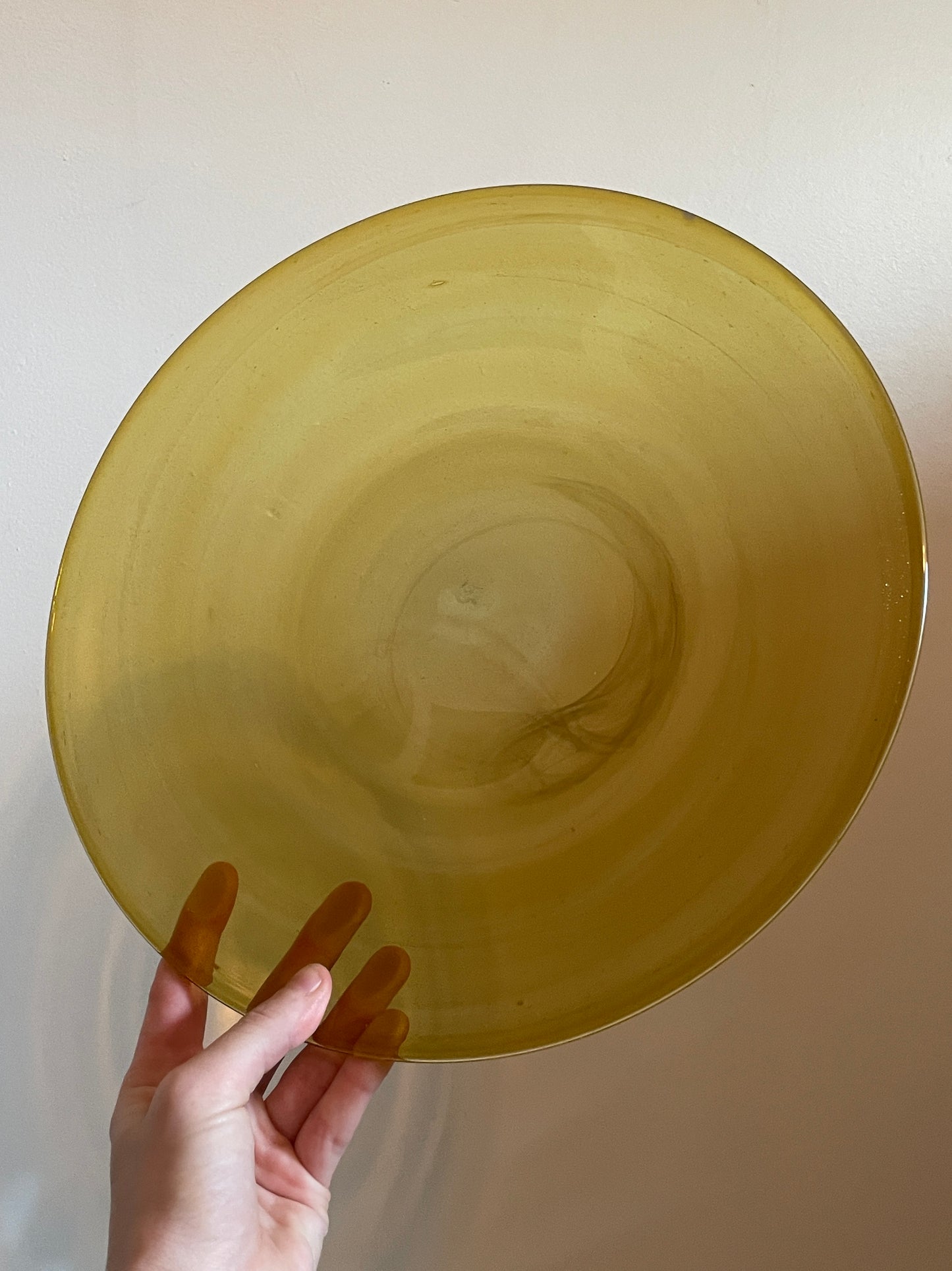 Amber Glassblown Plates (Pair)