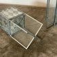 Handcrafted Diamond Metal and Glass Cubed Podiums - Sold as pair