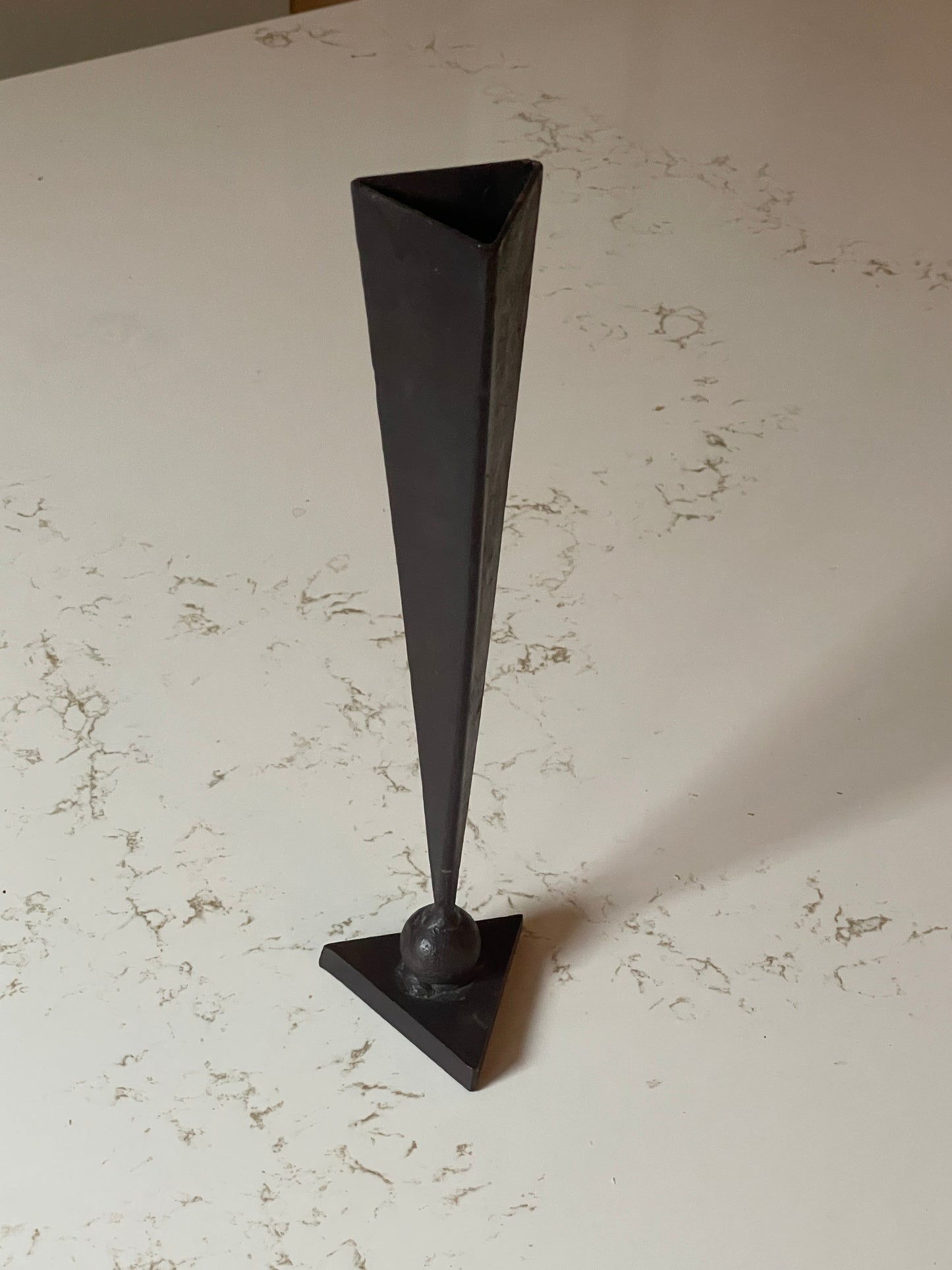 Geometric Welded Iron Sprig Vase
