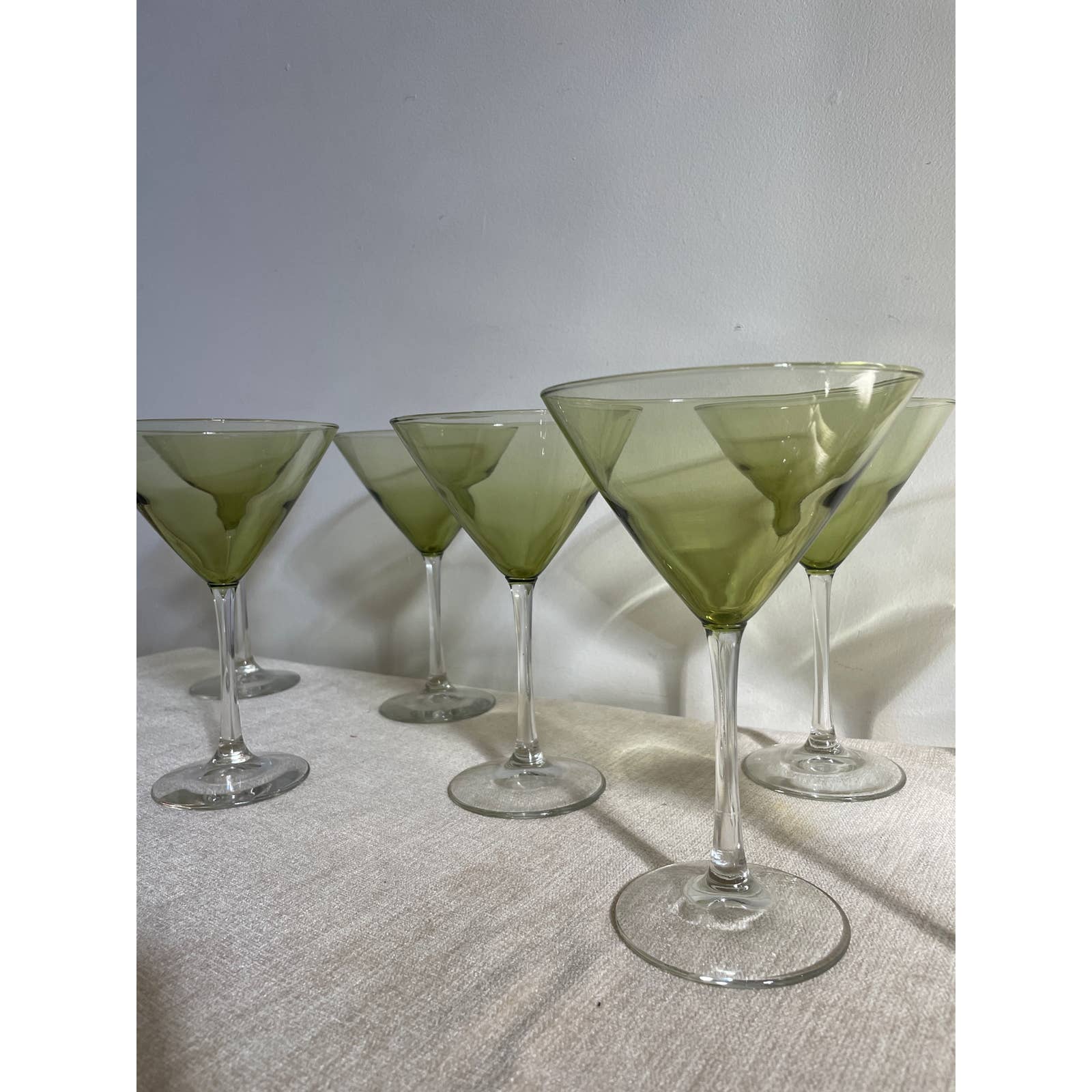 Green Martini Glasses - Set 9