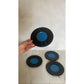 Vintage Blue IKEA Record Vinyl Appetizer Plates - Set of 4