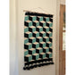 Hand-stitched Geometric Cube Optical Illusion Tapestry