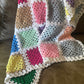 Hand Crocheted ColorBlock Patchwork Blanket