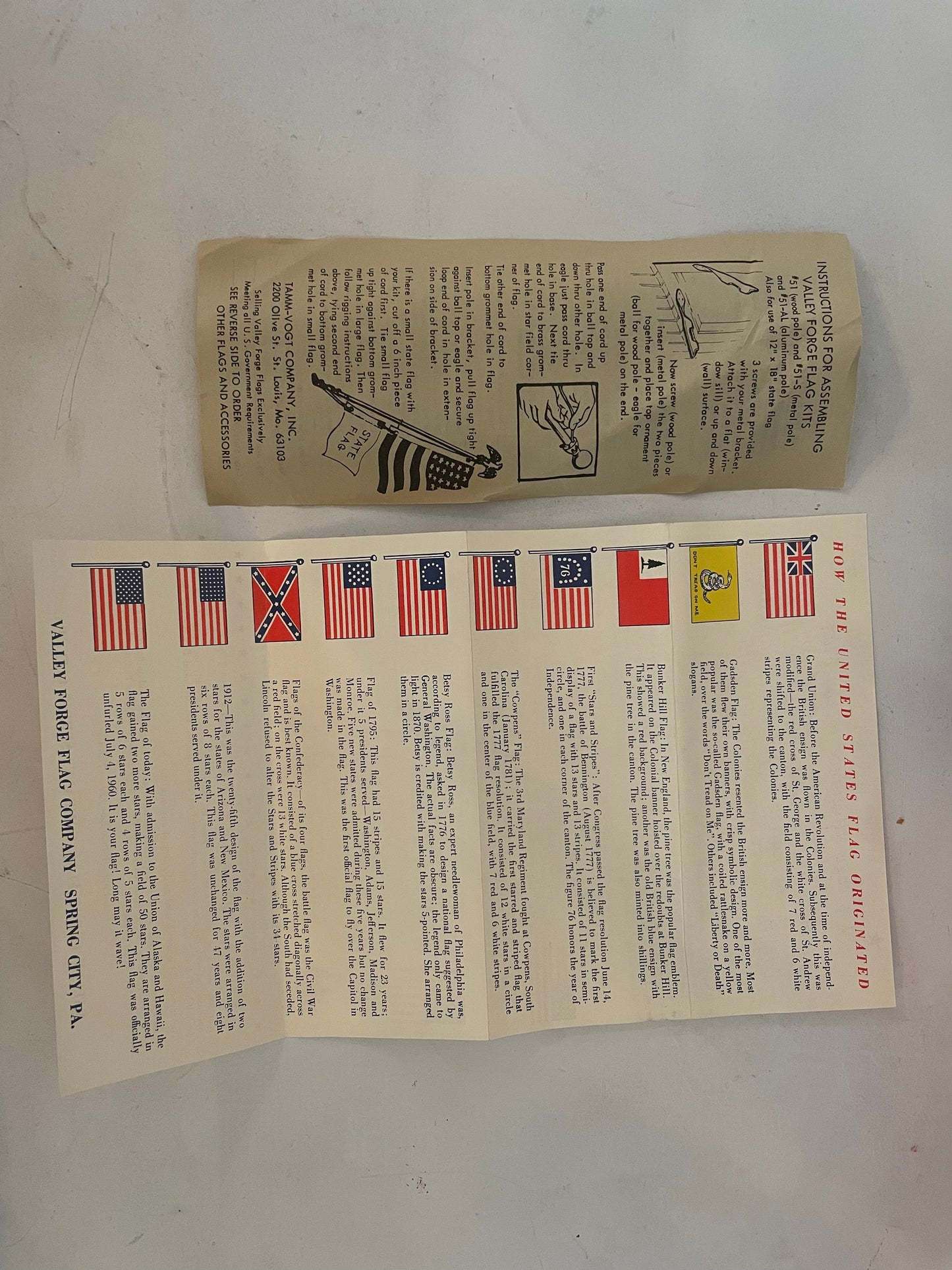 Vintage Valley Forge United States Flag Kit