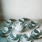 Arabia Teapot with Seven Teacups & Saucers Set - Made in Finland