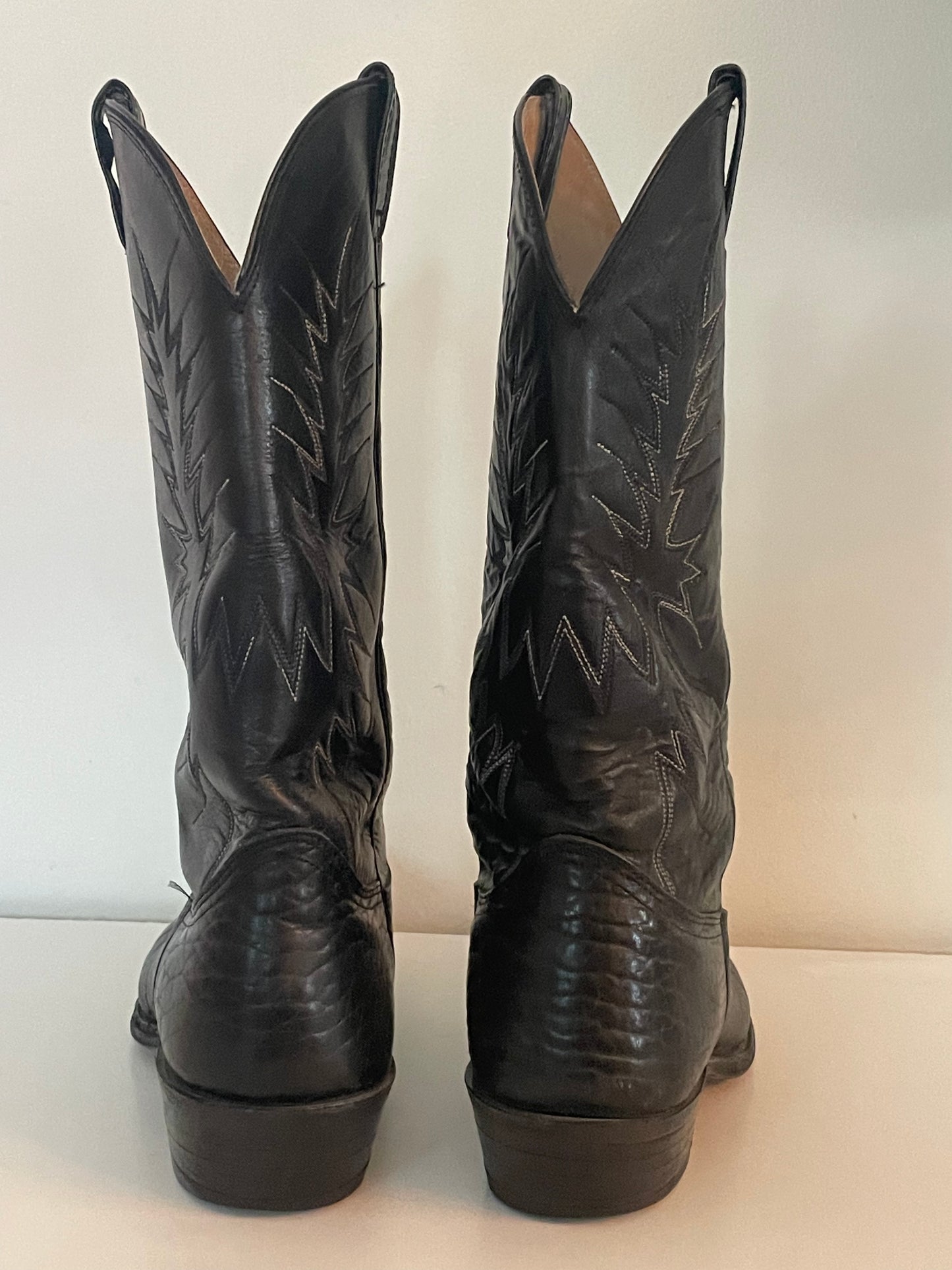 90’s Nocona Size 9  Black Leather Western Boots