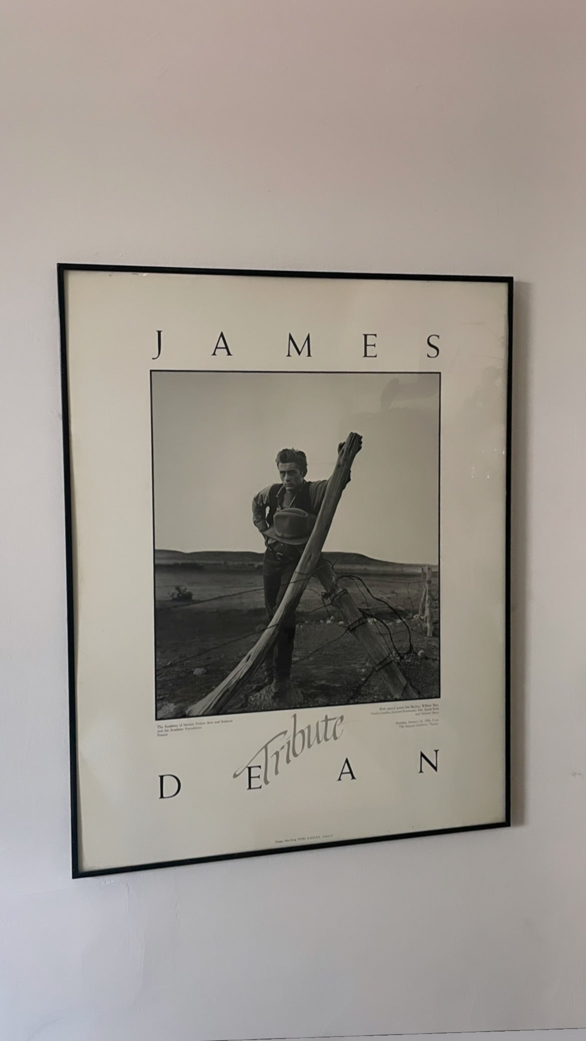 Framed '83 James Dean Tribute Poster