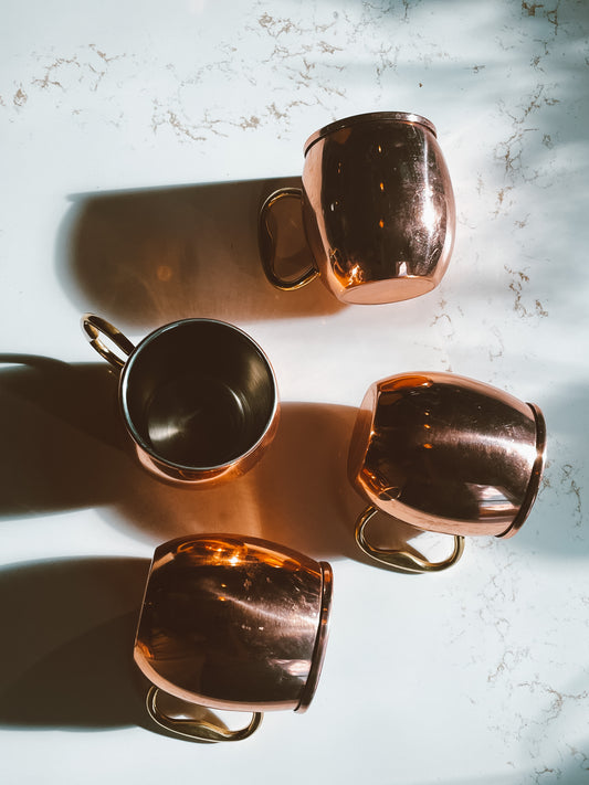 Godinger Copper Moscow Mule Mugs - Set 4