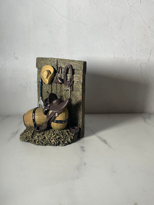 Western Cowboy Bookend