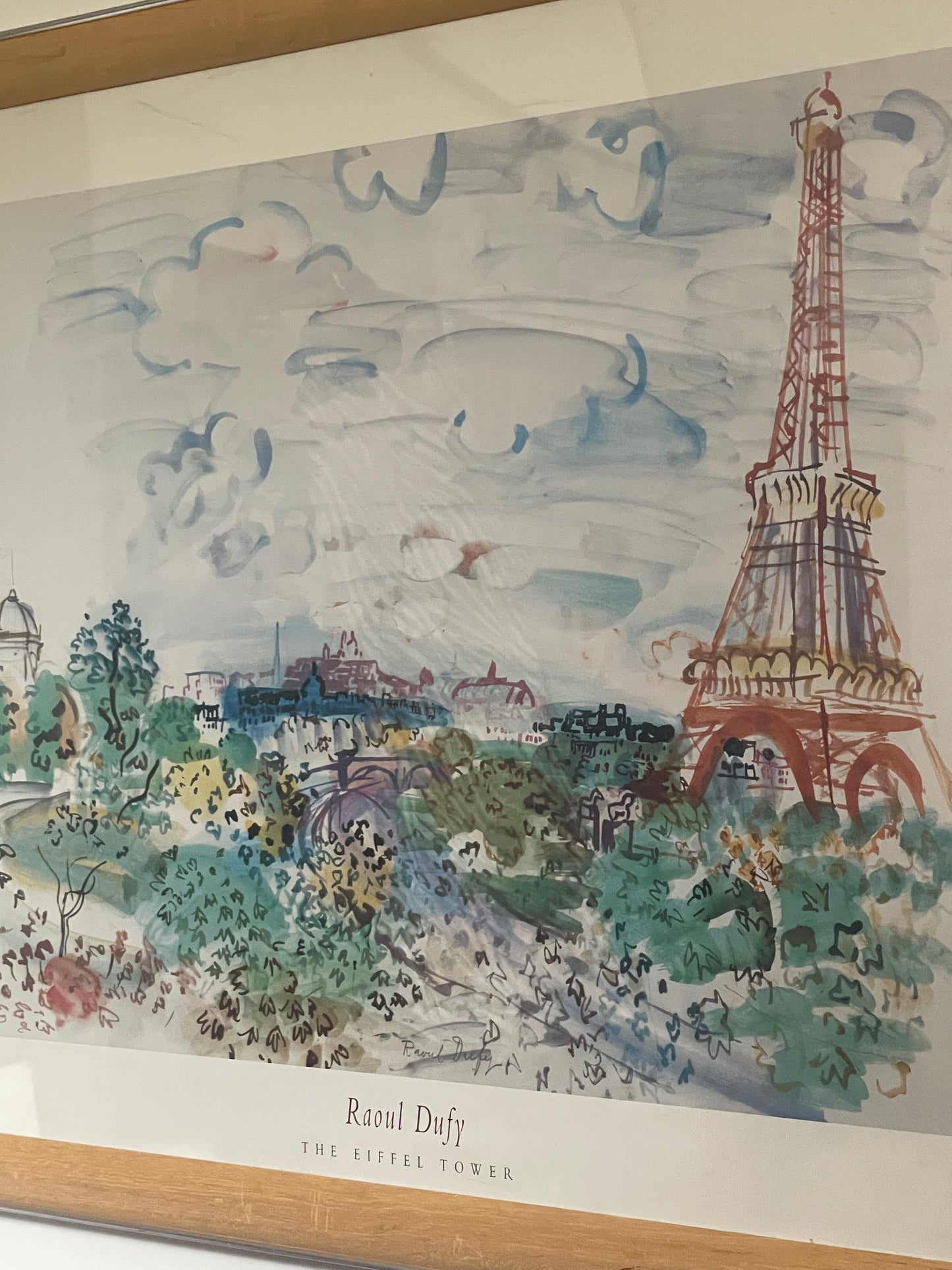 Vintage Signed Print of “La Tour Eiffel” by Raoul Dufy, 1989