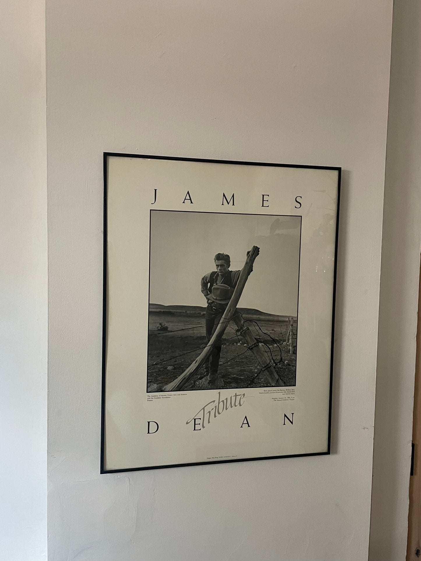 Framed '83 James Dean Tribute Poster