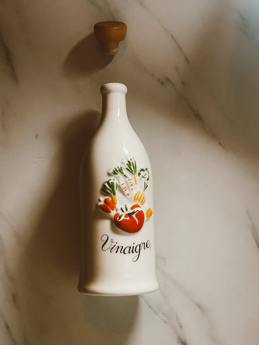 Revol Porcelain "Vinaigre" Oil Bottle with Stopper - Made in France