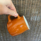 Retro Burnt Orange Stoneware Mugs - Set of 6