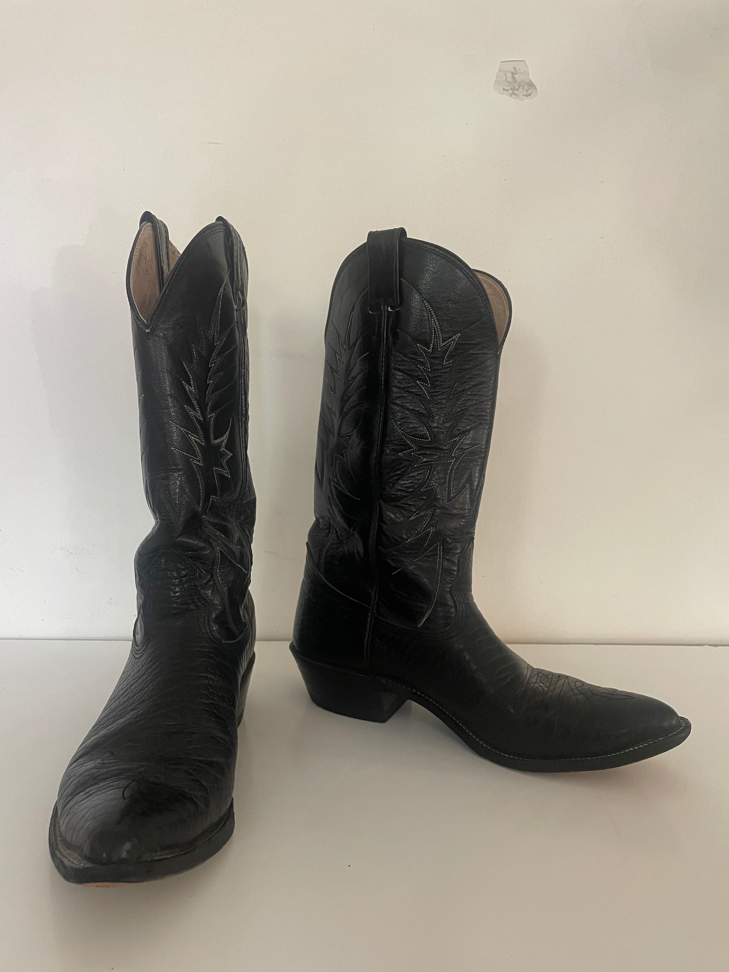 90’s Nocona Size 9  Black Leather Western Boots