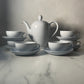 Tall Arabia Finland Teapot with Six Wide-Mouth Teacups & Seven Saucers Set