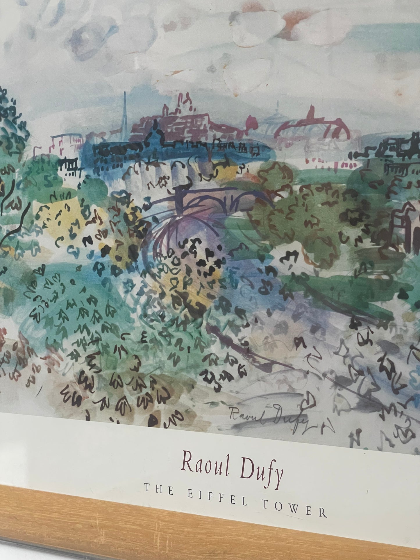 Vintage Signed Print of “La Tour Eiffel” by Raoul Dufy, 1989