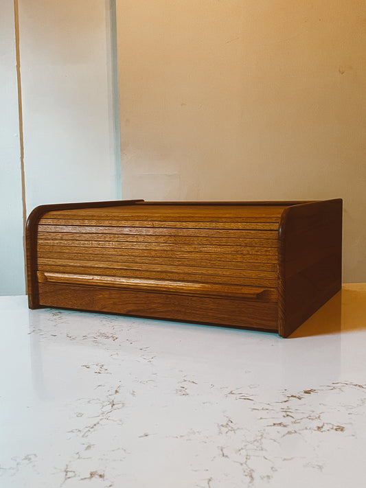 Vintage Kalmar Teak Tambour Box Desk Organizer, 1970s