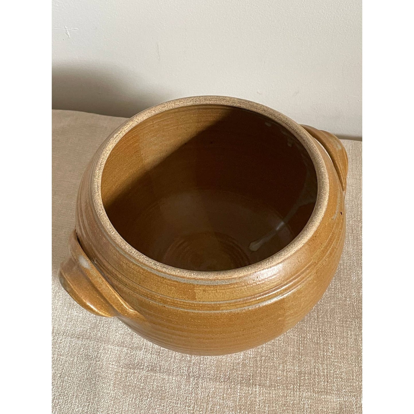 Large French Redware Bowl Planter by Brooke
