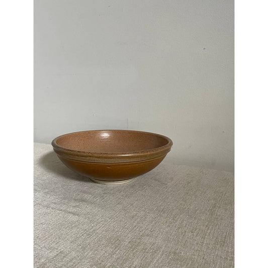 '06 Neutral Glazed Stoneware Fruit Bowl