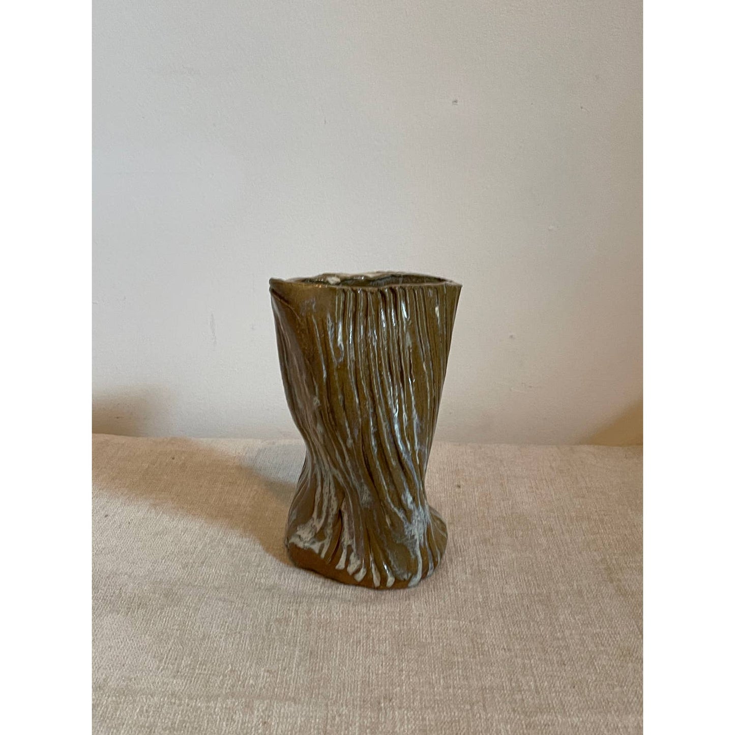 Brown Organic Textured Leaning Vases