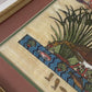 Egyptian Papyrus Painted Nature Scene - Framed, Signed Art