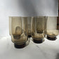Tall Tawny Brown Tapered Base Glasses set of 6