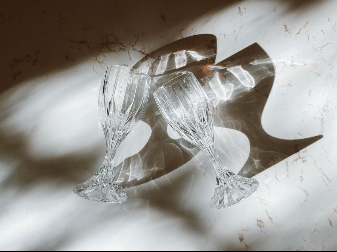 Vintage Mikasa “Park Lane” Crystal Fluted Liqueur Port Stem Glasses Occasion Glass set of 6