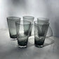 Gray Crinkle Glassware set of 5