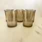 Vintage Brown Woven Texture Tumbler Glasses by Crisa  - set of 8